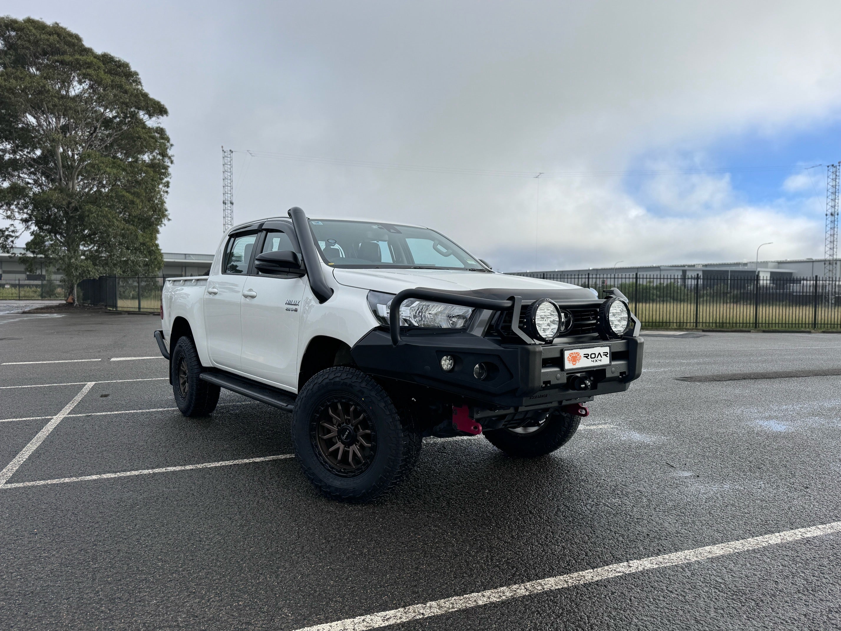 Roar 4x4 Stainless Steel Snorkel - Toyota Hilux N80 Series 4″ Stainless Steel Snorkel Short Entry - Product Shot