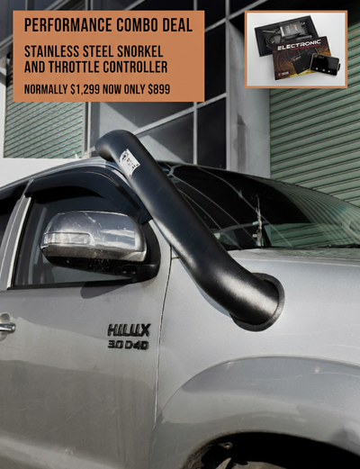 Toyota Hilux N70 Snorkel + Throttle Controller Combo (2005–2015) | $949 Stainless Steel 4x4 Upgrade – ROAR 4x4 Australia