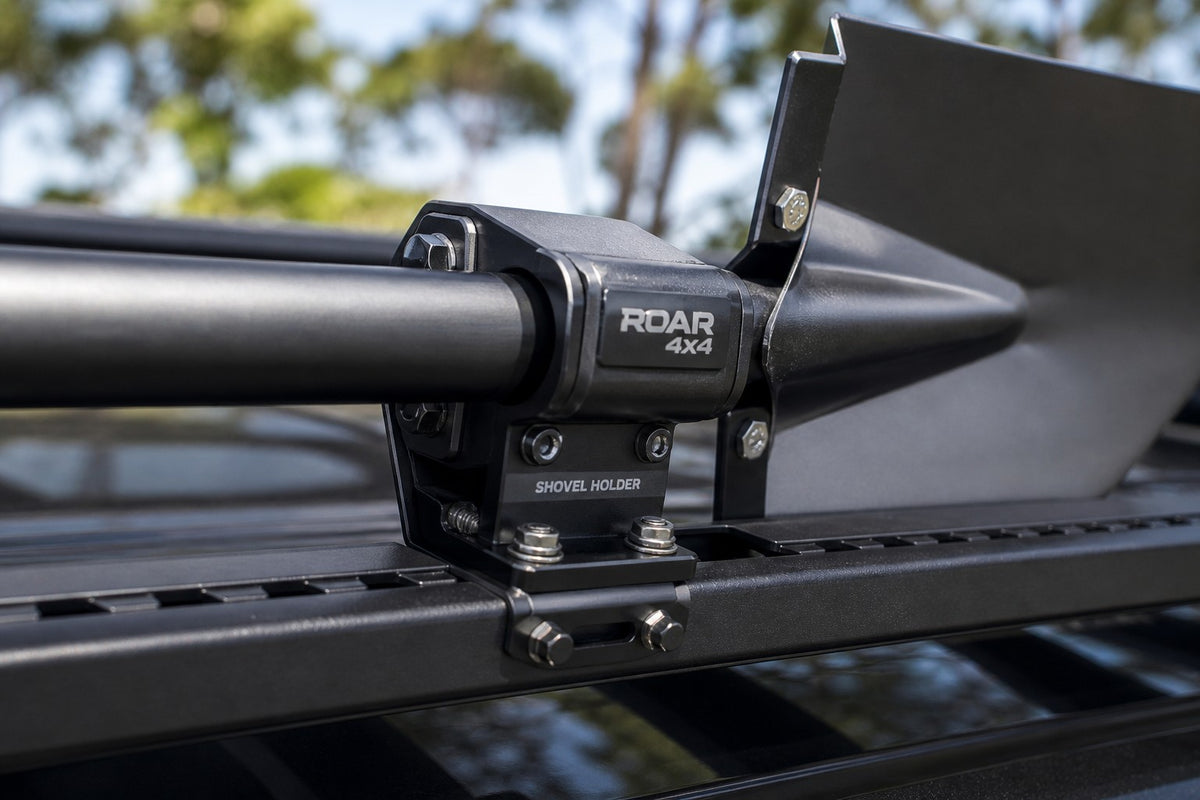 Roar 4x4 shovel holder clamp on roof rack