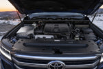 Toyota LandCruiser 300 engine bay with Roar 4x4 aluminium airbox fitted