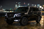 Black Nissan Patrol Y62 with stainless Roar 4x4 snorkel fitted
