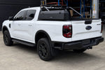 Dual cab ute tub rack with Roar 4x4 side storage box fitted