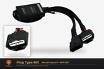 Plug type 801 — Renault Laguna III · 2007–2015 — clear side-inset studio — please match to confirm your vehicle